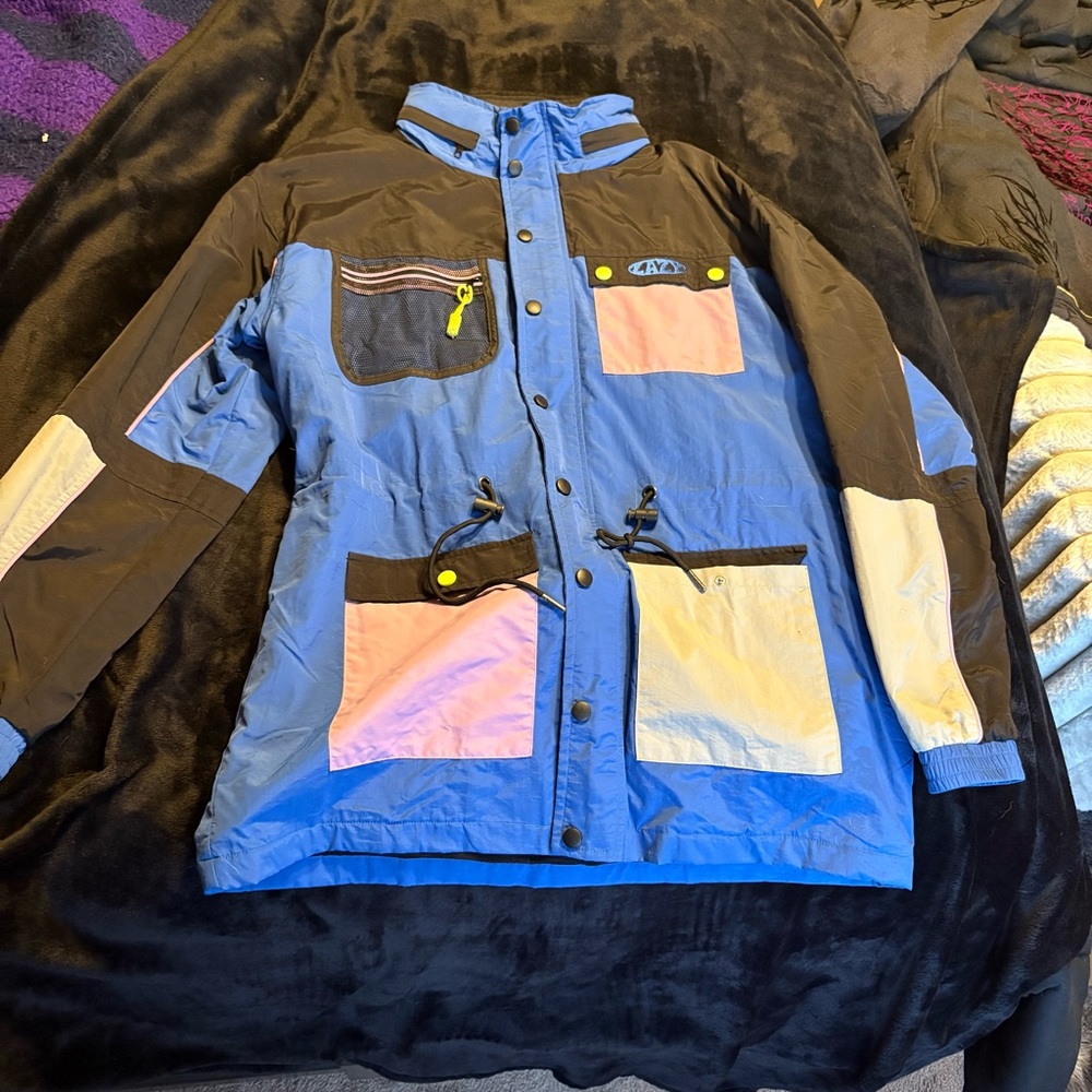 Lazy Oaf ColorBlock Retro Windbreaker Jacket 🖤